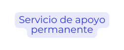 Servicio de apoyo permanente